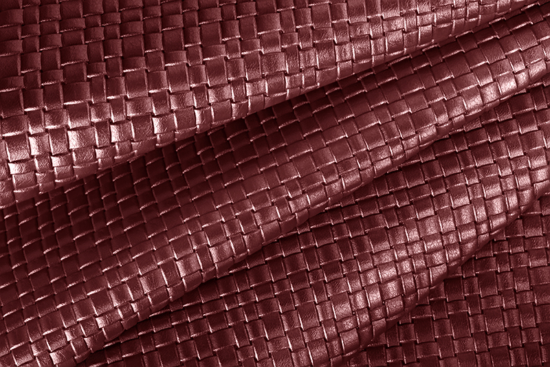 Metallic leather : burgundy red Magnetic Braided - Customization F. KOOIJMAN Paris